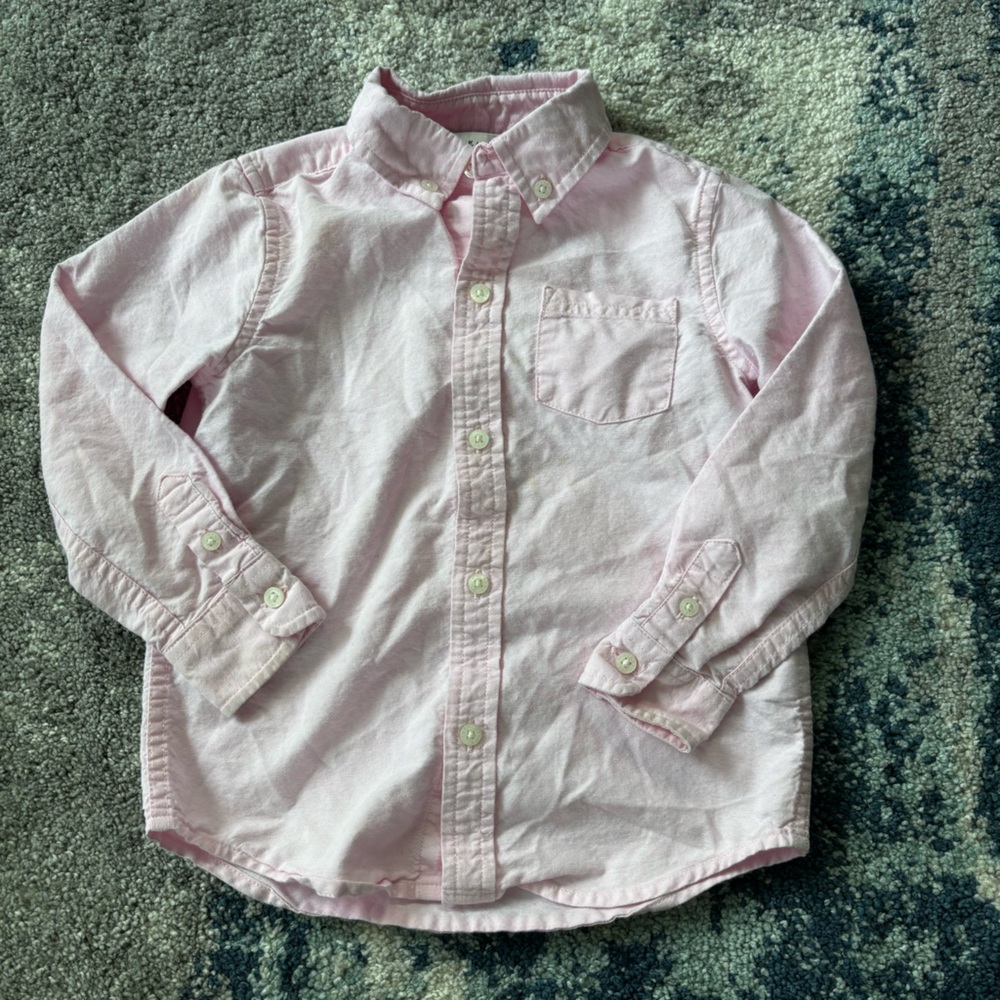 Janie and Jack boys pink button down oxford